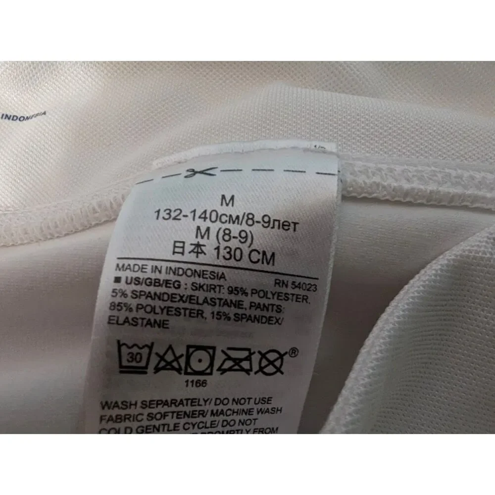 Gap Fit GapFit pique stretch pleated white skort Girls Medium 8/9  tennis cheer